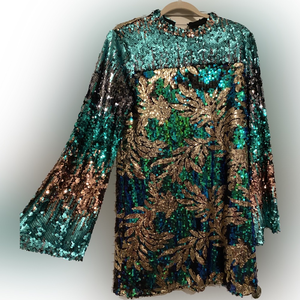 Nasty Gal Sequin Shift Mini Dress